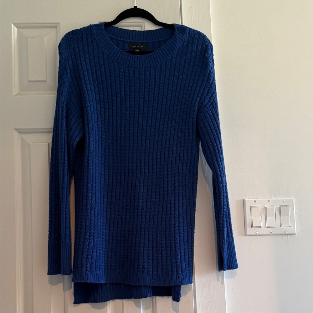 Ann Taylor Royal Blue Ribbed Tunic